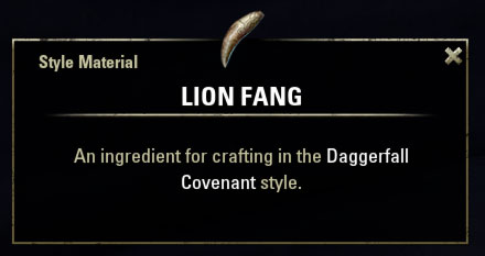 Daggerfall Covenant Style Material Lion Fang