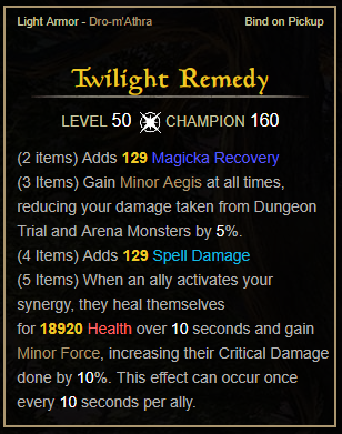 SYNERGY/BUFF HEALER  (PvE MagPlar) » ESO Academy